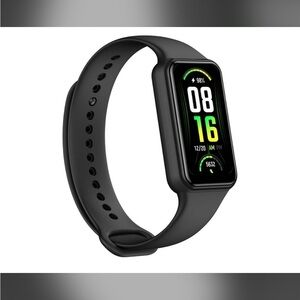 Sleek Black Smartwatch with Fitness Tracking